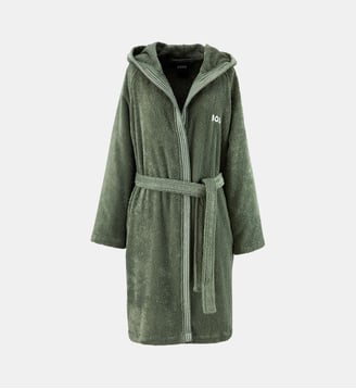 Peignoir long en coton - Boss Home - Lichen