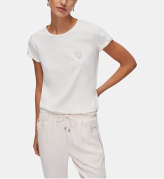 T-shirt avec strass - Liu Jo - Blanc lj