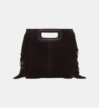 Sac M en cuir suède - Maje - Marron foncé