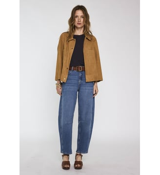 Chemise À Manches 3/4 En Cuir Clara - Maison 123 - Ocre