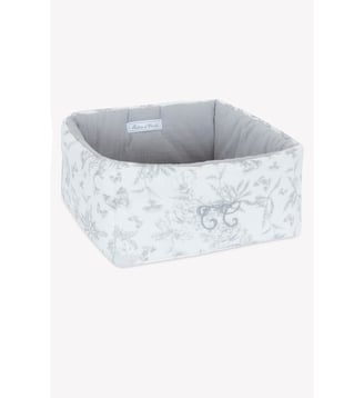 Panière - Imprimé inspiration toile de jouy - Tartine Et Chocolat - Gris clair