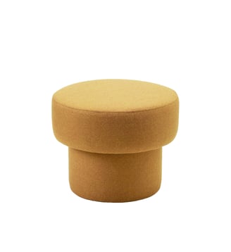 Pouf  Revêtement en velours lumineux - Madura - Ocre jaune