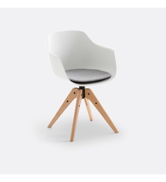 Fauteuil de bureau rotatif - La Redoute Interieurs - Blanc