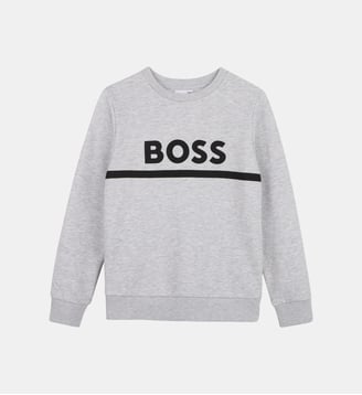 Sweat en molleton - BOSS Kidswear - Gris chine