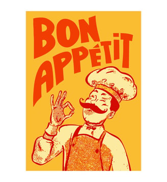 Poster Andreas Magnusson - Bon Appetit - Poster & Frame - Orange