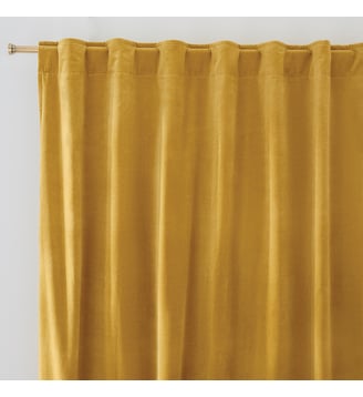 Rideau occultant, en velours, finition pattes cachées - La Redoute Interieurs - Bronze