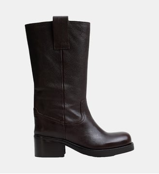 Bottes Bichette en cuir - Jonak - Marron foncé