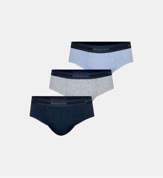 Slips, lot de 3, TAILOR BIO - Eminence - Gris bleu