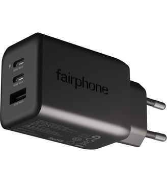 Chargeur secteur 65W rapide triple port Fairphone