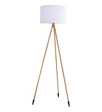 Lampe LED Lampadaire trépied sans fil design scand - Lumisky - Blanc