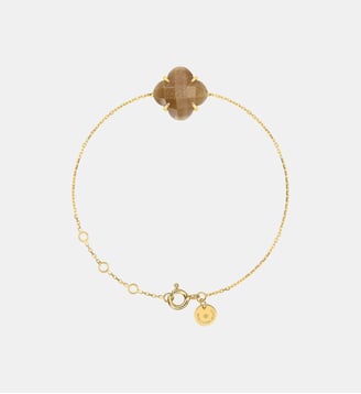 Bracelet, pierre de soleil, or jaune Morganne Bello