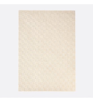 Tapis damier ton sur ton - La Redoute Interieurs - Écru