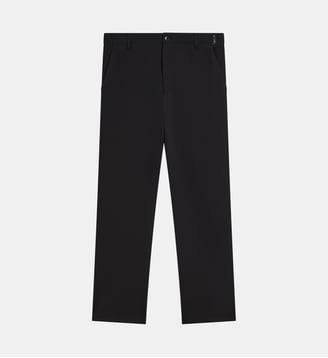 pantalon droit en coton - Agnès b. - Noir