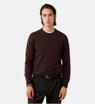 Pull En Laine D'agneau À Col Rond Hackett London