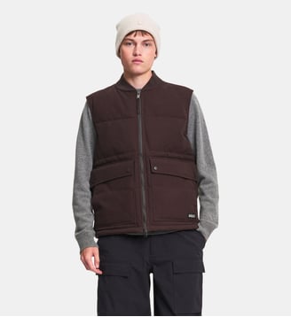 Gilet matelassé imperméable poches cargo REPREVE - Aigle - Chocolat