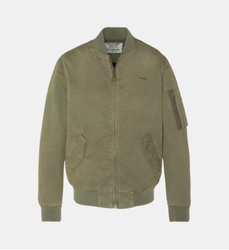 Bomber signature en coton - Schott - Kaki