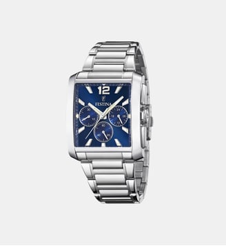 Montre On the square Bleu foncé F20635/2 - Festina - Argenté