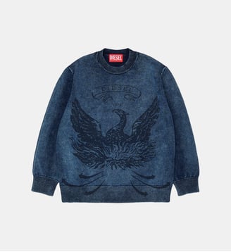 Pull ras du cou avec logo - Diesel Kids - Bleu
