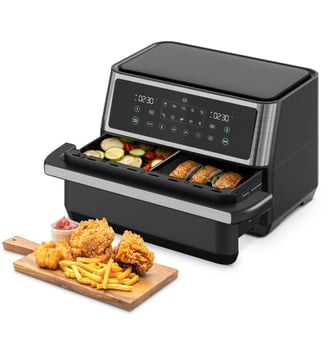 Friteuse sans huile EAF5 ,Noir, Flex Megazone XXL 11L - Essentiel B - Noir