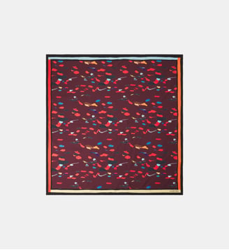 Foulard En Soie Drop Color - Lanvin - Grenat