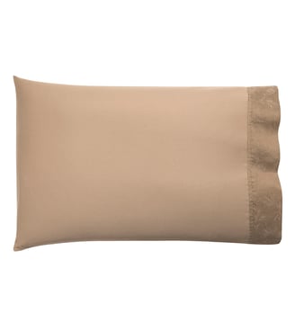 2 Taies américaines Sepia Arabesque - Le Jacquard Francais - Sépia