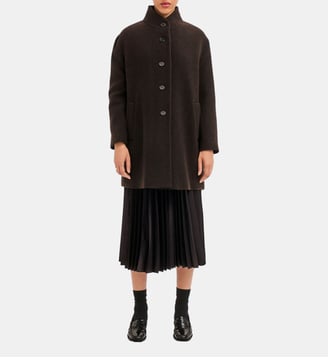Manteau droit à col montant - ASTY Pablo