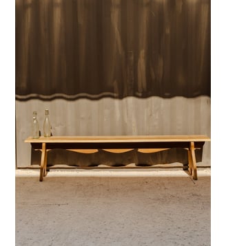 Banc en chêne Antoine N°498- Produit chiné - Debongout - Bois clair