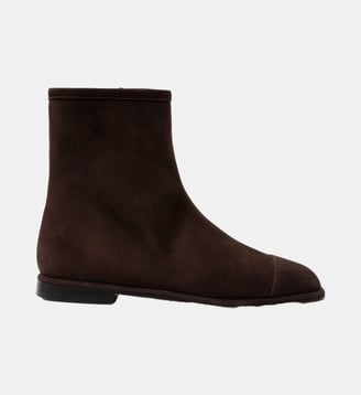 West - Bottines En Cuir Velours Expresso - Parallèle - Expresso