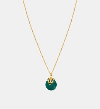 Collier pendentif ajustable   - Positano - Satellite - Vert