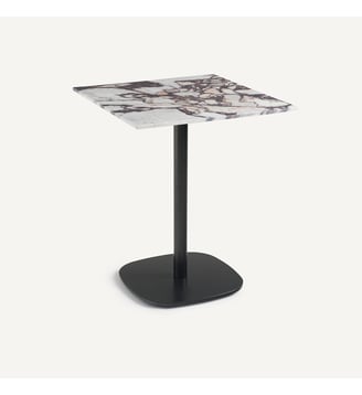 Table de bistrot avec plateau en céramique, 2 couverts AM.PM
