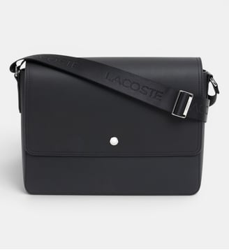 Grand sac messenger Langon Petit Piqué - Lacoste - Noir