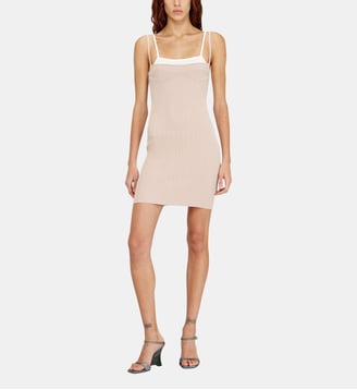 Robe débardeur en maille avec effet superposé - Diesel - Rose