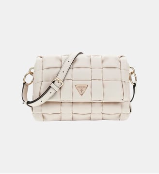Sac à bandoulière Marion tressé - Guess - Crème