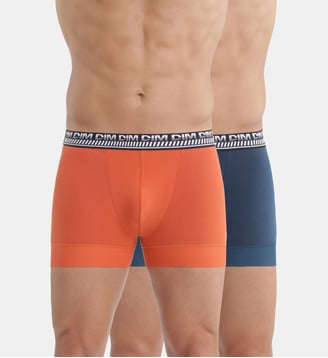 Lot de 2 Boxers Coton 3D Flex Stay and Fit - Dim - Orange