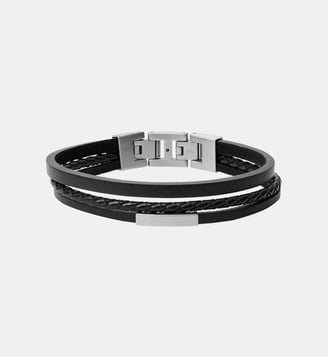 Bracelet multi-rangs  - Fossil - Noir