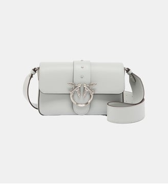 Sac à épaule souple mini love bag en cuir - Pinko - Gris