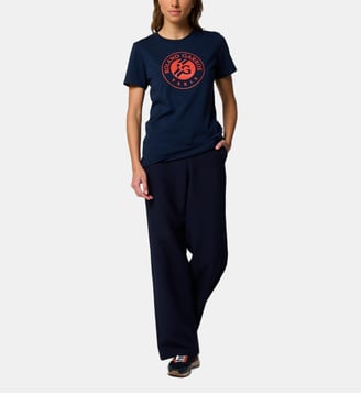T-shirt logo - Roland-Garros - Marine