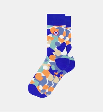 Chaussettes mi-hautes - Le Slip Francais - Bleu et orange