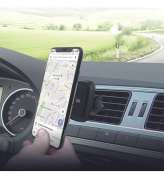 Support smartphone pour grille d'aération carbone noir - TNB - Noir