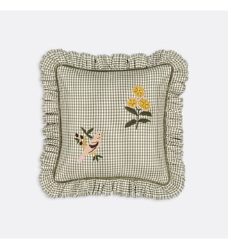 Housse de coussin 45x45 cm, coton - La Redoute Interieurs - Vert