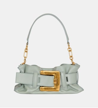 Sac Anthem Mini en cuir de veau - Balmain - Vert