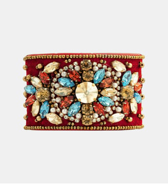 Bracelet manchette réglable de perles BERTO - Hipanema - Rouge