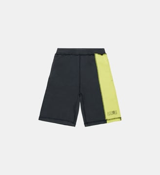 Short en molleton avec logo - MM6 Maison Margiela - Chaux