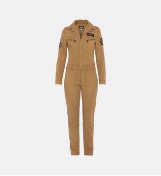 Combinaison légère et badgée - Schott - Beige marron