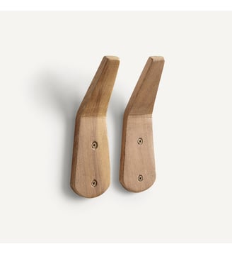 Lot de 2 patères en orme massif - AM.PM - Bois naturel