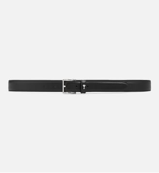 Ceinture Paris Paris unisexe - AMI Paris - Noir et argent vibre
