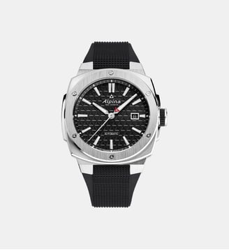 Montre automatique Alpiner Noir AL-525B4AE6 - Alpina - Argenté