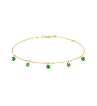 Bracelet CONFETTI VERT - Tsavorites, poids total 0,65ct approx. - Or jaune 750‰ - La Brune & La Blonde - Or jaune