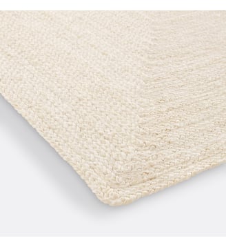Tapis rectangulaire jute blanchi XL - La Redoute Interieurs - Bleu denim