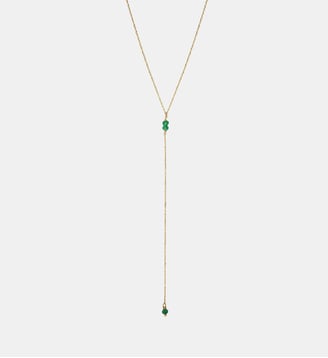 Collier cravate longue venus agate verte - Caroline Najman - Vert
